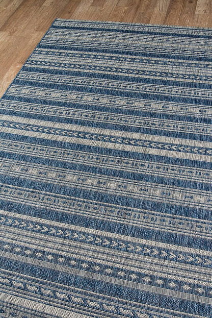 Momeni Novogratz Villa Vi-04 Blue Striped Area Rug