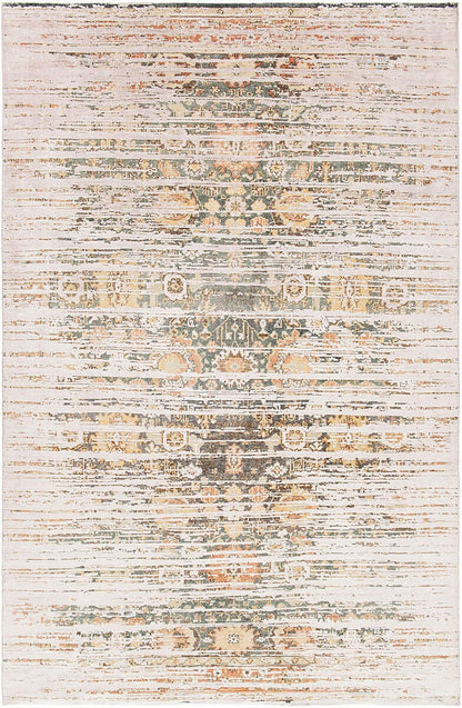 Chandra Vingel Vin36801 Green / Beige / Brown Vintage / Distressed Area Rug