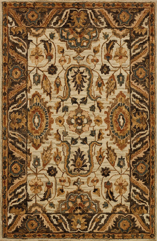 Loloi Victoria Vk-02 Ivory / Dk Taupe Area Rug