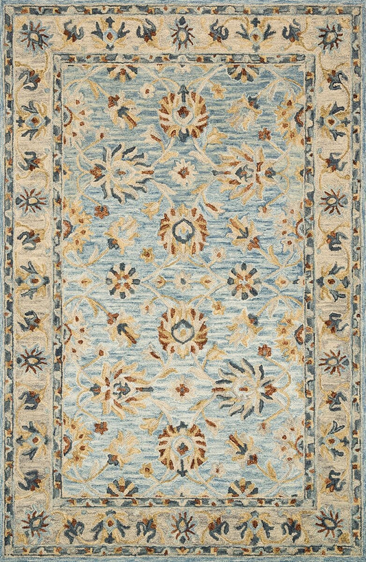 Loloi Victoria Vk-18 Lt. Blue / Natural Area Rug