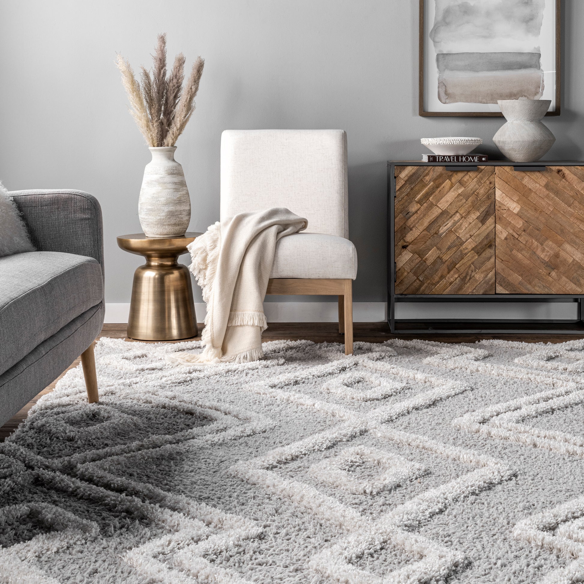 Nuloom Vivianne Moroccan Nvi2415A Light Gray Area Rug