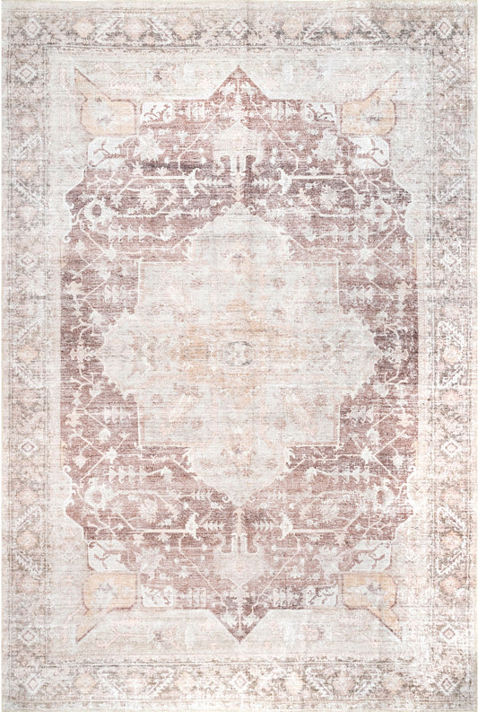 AreaRugs.com Wavaj Nwa1189A Light Pink Area Rug