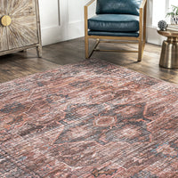 AreaRugs.com Wavaj Nwa1232A Rust Area Rug