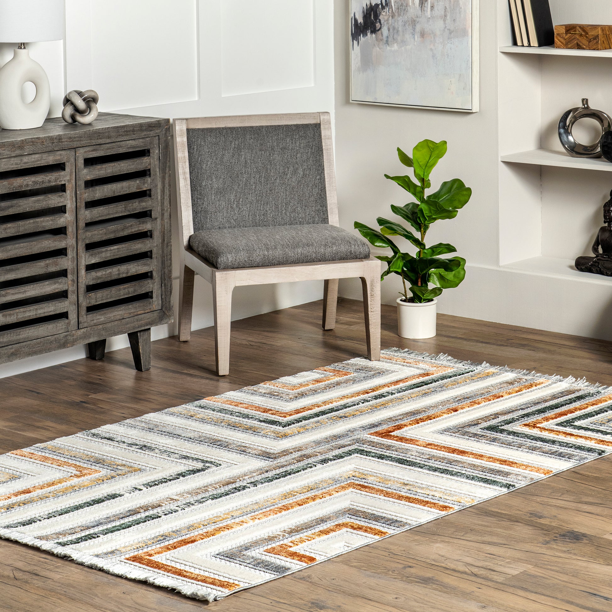 Nuloom Marguerite Patterned Nma1358A Light Gray Area Rug