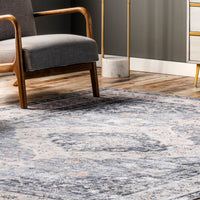 AreaRugs.com Wavaj Nwa1066B Blue Area Rug