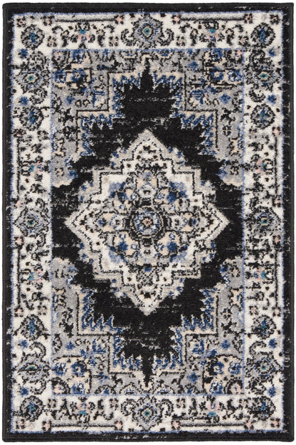 Nourison Passion Psn03 Black Ivory Area Rug