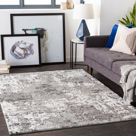 Surya Venice Vne-2308 Medium Gray, Charcoal, Light Gray, Ivory Rugs.