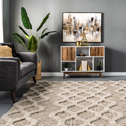 Nuloom Janis Honeycomb Nja3007A Beige Area Rug