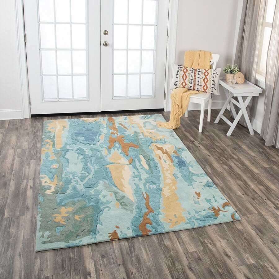 Rizzy Vogue Vog102 Blue Organic / Abstract Area Rug