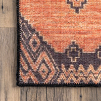 Nuloom Quincy Blend Traditional Nqu1422A Rust Area Rug