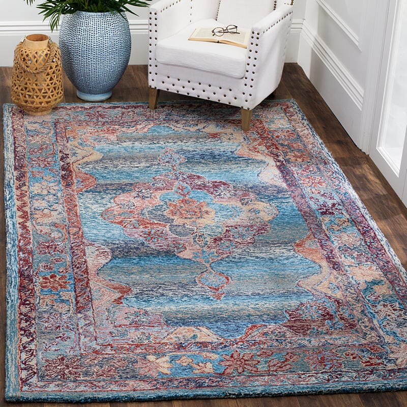 Safavieh Vintage Oushak Vos740A Blue Vintage / Distressed Area Rug