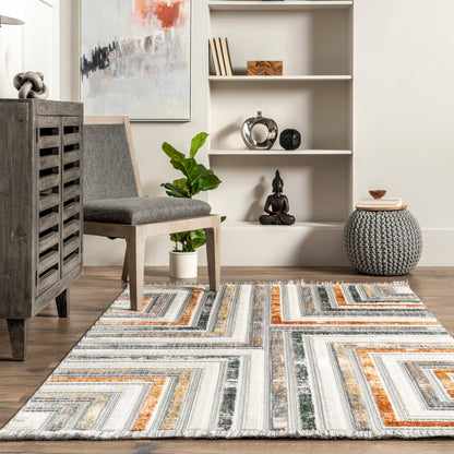 Nuloom Marguerite Patterned Nma1358A Light Gray Area Rug