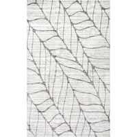 Nuloom Boyce Leaves Nbo1500C Light Gray Area Rug