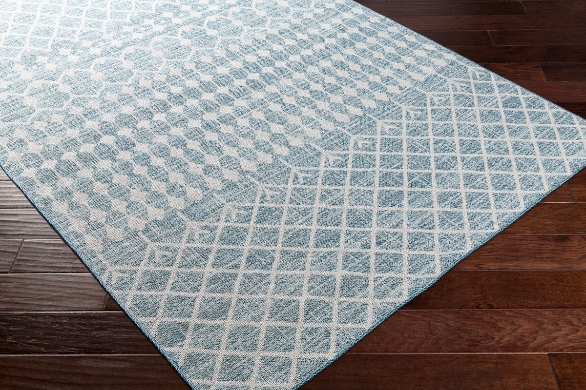 Surya Veranda Vrd-2307 Dark Blue, Taupe, Ivory Rugs.