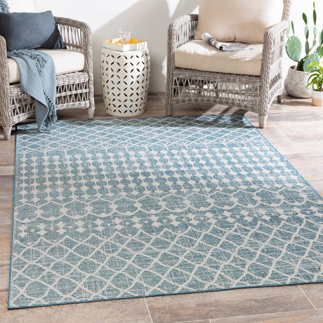 Surya Veranda Vrd-2307 Dark Blue, Taupe, Ivory Rugs.