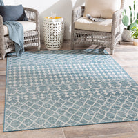 Surya Veranda Vrd-2307 Dark Blue, Taupe, Ivory Area Rug