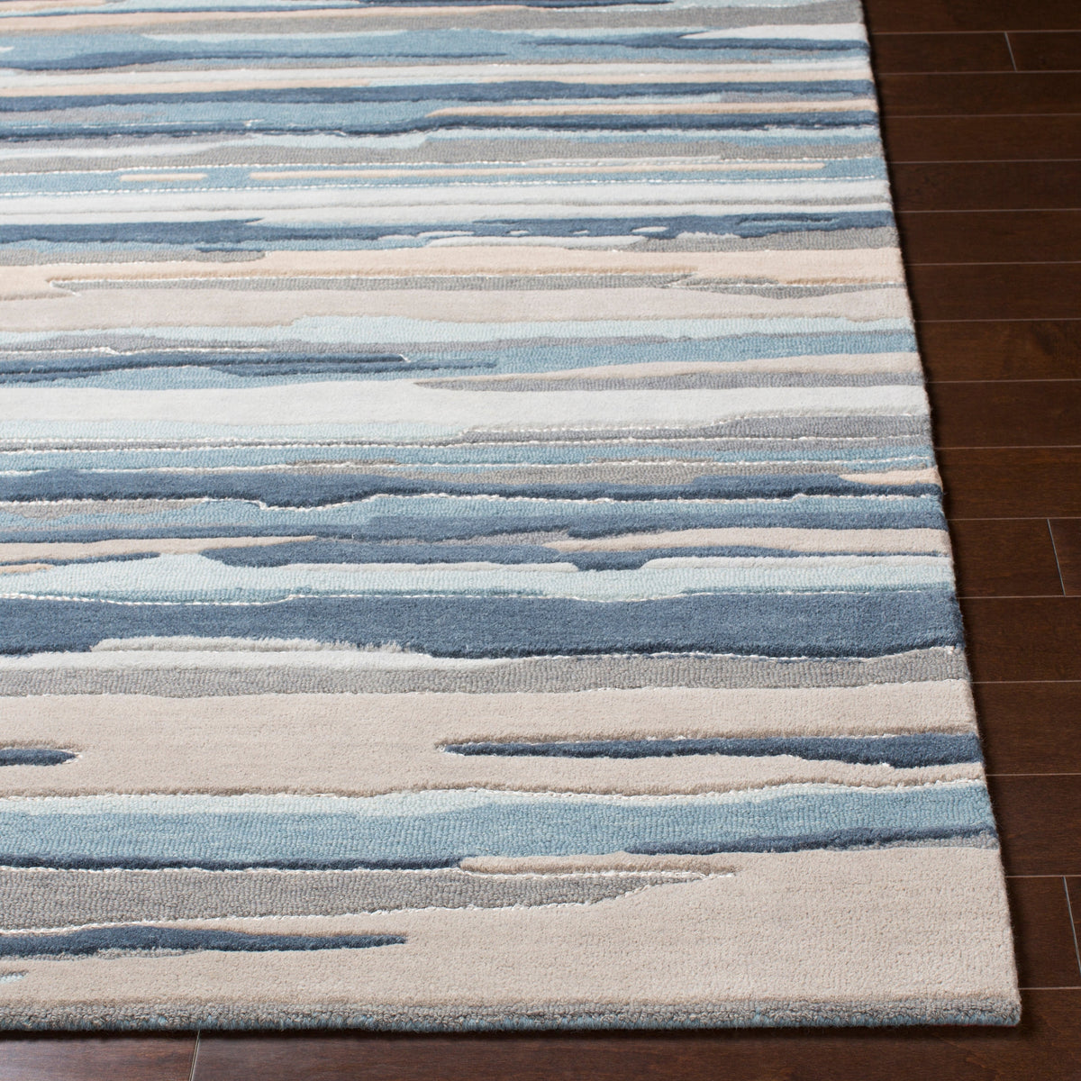 Surya Vernier Vrn-1010 Dark Blue, Gray Rug.