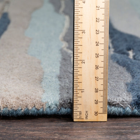 Surya Vernier Vrn-1010 Dark Blue, Gray Rug.