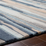 Surya Vernier Vrn-1010 Dark Blue, Gray Rug.