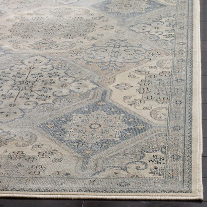 Safavieh Vintage Vtg128-7440 Cream / Blue Damask Area Rug