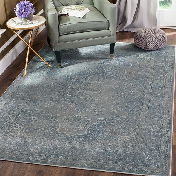 Safavieh Vintage Vtg158-7110 Light Blue / Light Grey Vintage / Distressed Area Rug