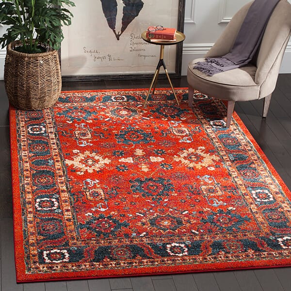 Safavieh Vintage Hamadan Vth214C Orange / Blue Area Rug