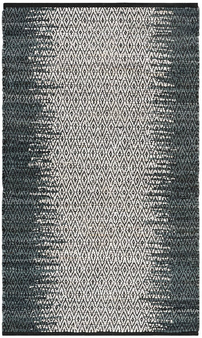 Safavieh Vintage Leather Vtl101A Grey / Cream Striped Area Rug