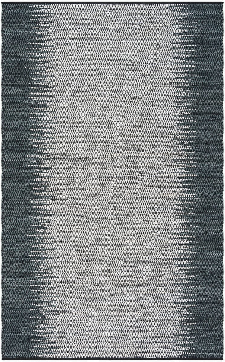 Safavieh Vintage Leather Vtl101A Grey / Cream Striped Area Rug