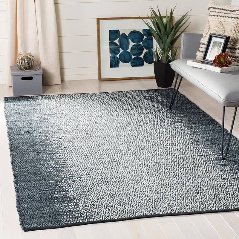 Safavieh Vintage Leather Vtl101A Grey / Cream Striped Area Rug