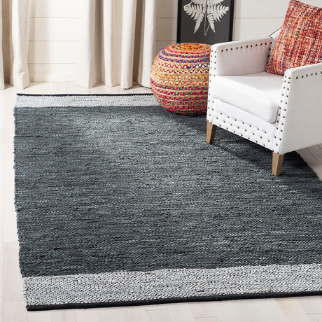 Safavieh Vintage Leather Vtl201A Grey / Silver Rugs.