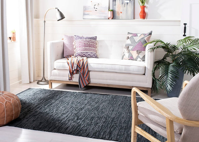 Safavieh Vintage Leather Vtl201Z Black / Grey Rugs.
