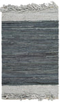 Safavieh Vintage Leather Vtl310A Light Grey / Dark Grey Rugs.