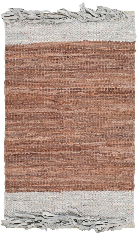 Safavieh Vintage Leather Vtl310C Light Grey / Brown Rugs.