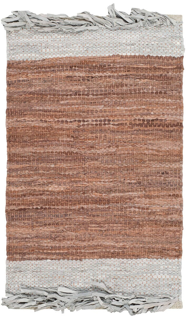 Safavieh Vintage Leather Vtl310C Light Grey / Brown Rugs.