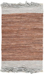 Safavieh Vintage Leather Vtl310C Light Grey / Brown Rugs.