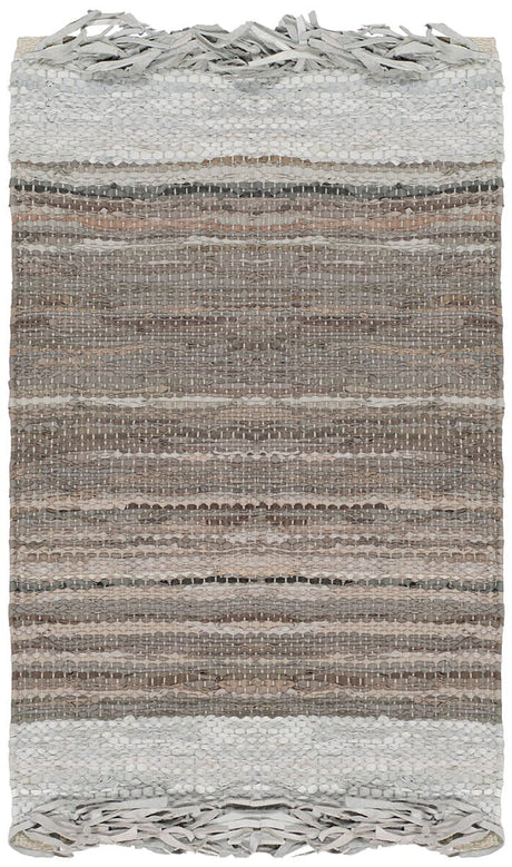 Safavieh Vintage Leather Vtl310D Light Grey / Dark Grey Rugs.