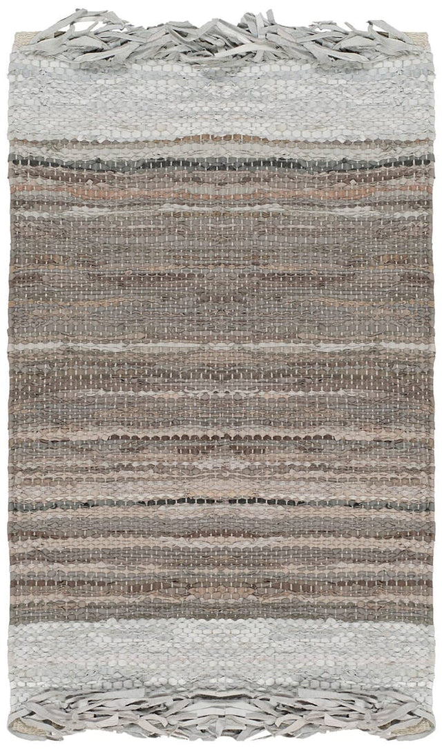 Safavieh Vintage Leather Vtl310D Light Grey / Dark Grey Rugs.