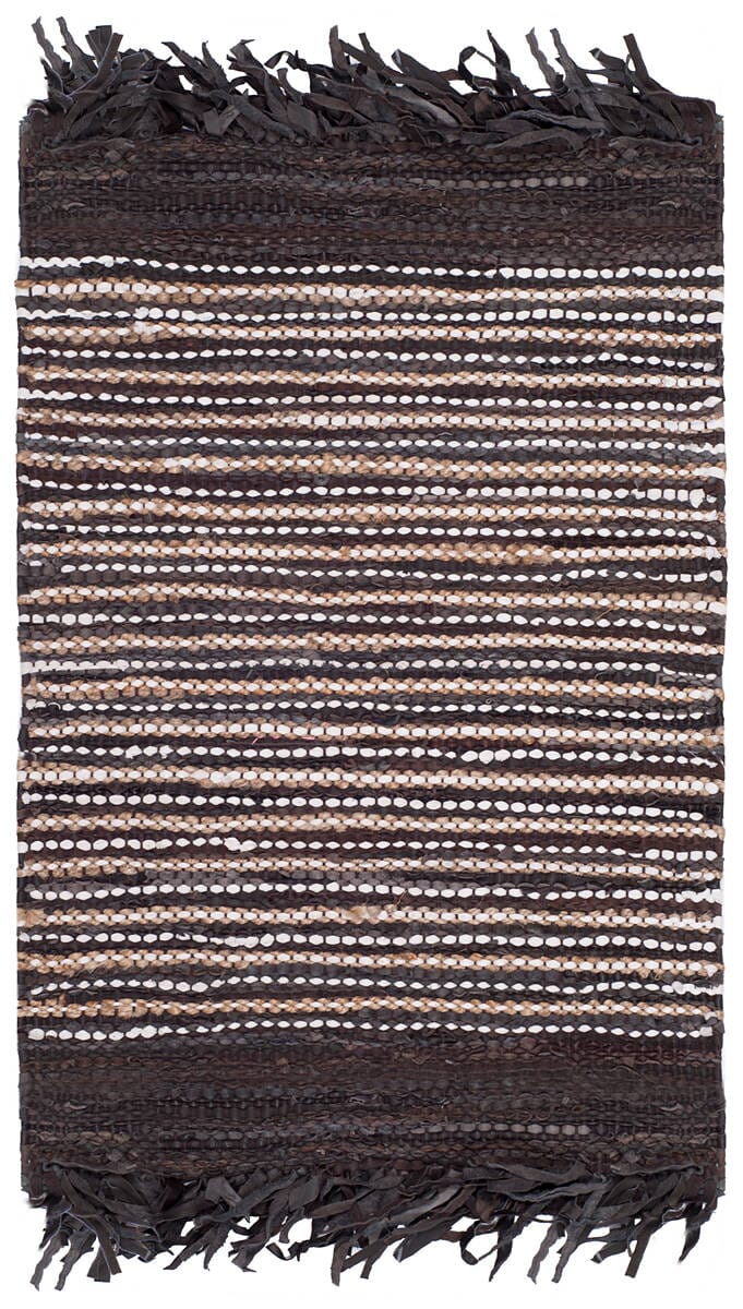 Safavieh Vintage Leather Vtl373C Dark Brown / Multi Area Rug