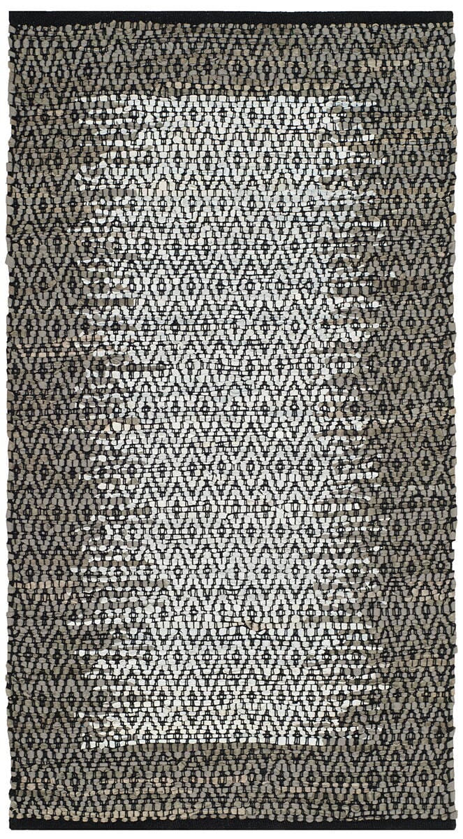 Safavieh Vintage Leather Vtl387A Light Grey / Grey Bordered Area Rug