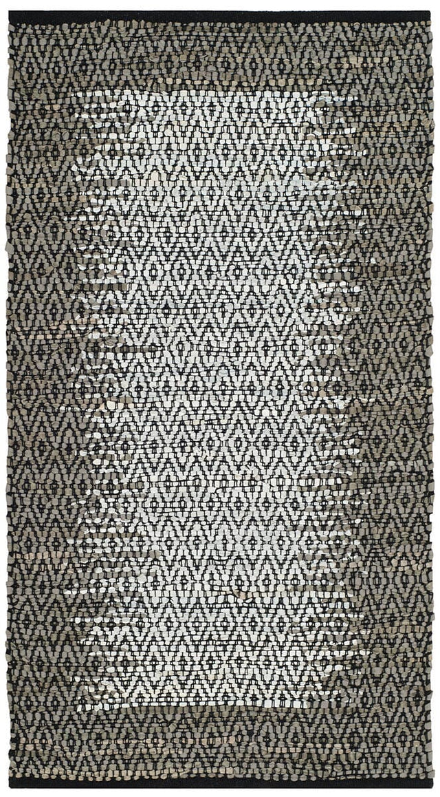 Safavieh Vintage Leather Vtl387A Light Grey / Grey Bordered Area Rug