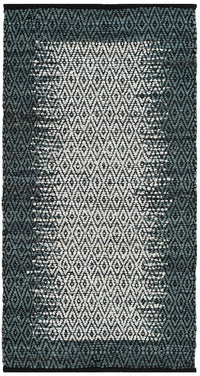 Safavieh Vintage Leather Vtl387B Light Grey / Charcoal Bordered Area Rug