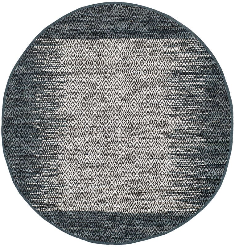 Safavieh Vintage Leather Vtl387B Light Grey / Charcoal Bordered Area Rug