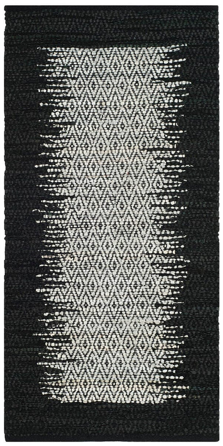 Safavieh Vintage Leather Vtl387C Light Grey / Black Rugs.