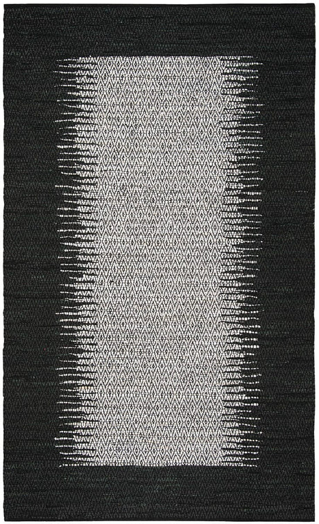 Safavieh Vintage Leather Vtl387C Light Grey / Black Rugs.