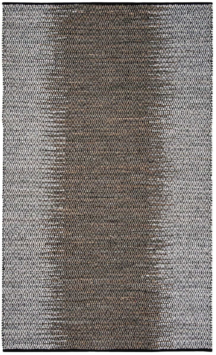 Safavieh Vintage Leather Vtl389A Light Grey / Grey Striped Area Rug