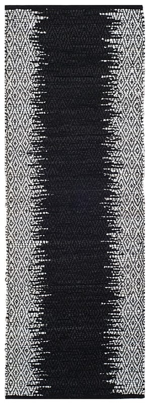 Safavieh Vintage Leather Vtl389C Light Grey / Black Striped Area Rug