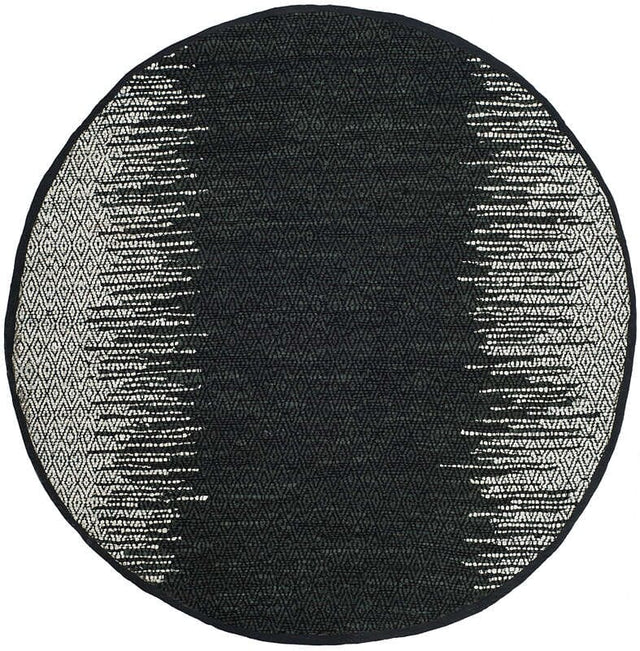 Safavieh Vintage Leather Vtl389C Light Grey / Black Rugs.