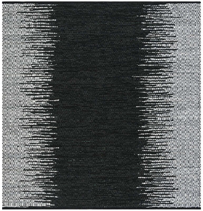 Safavieh Vintage Leather Vtl389C Light Grey / Black Striped Area Rug