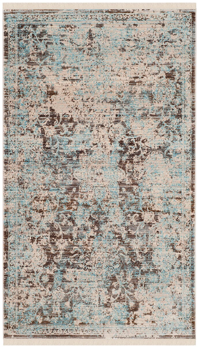 Safavieh Vintage Persian Vtp417T Brown / Light Blue Vintage / Distressed Area Rug