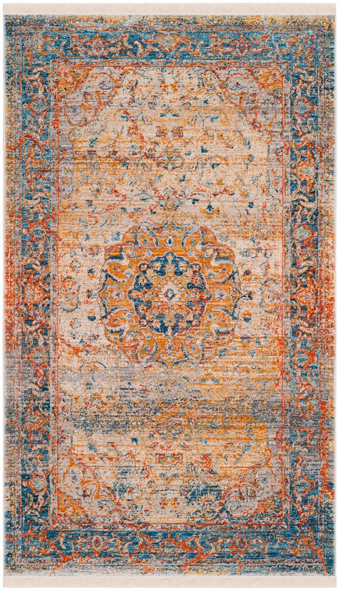 Safavieh Vintage Persian Vtp435B Blue / Multi Vintage / Distressed Area Rug